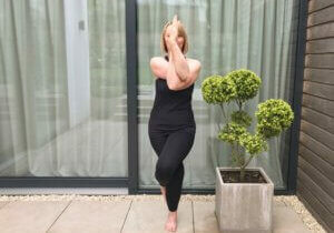 woman practising undoing yoga
